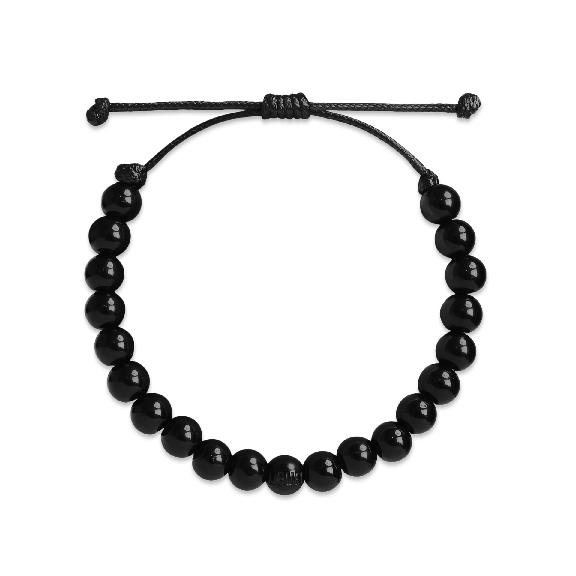 Black Agate Adjustable Pull Bracelet - BAG-8MP