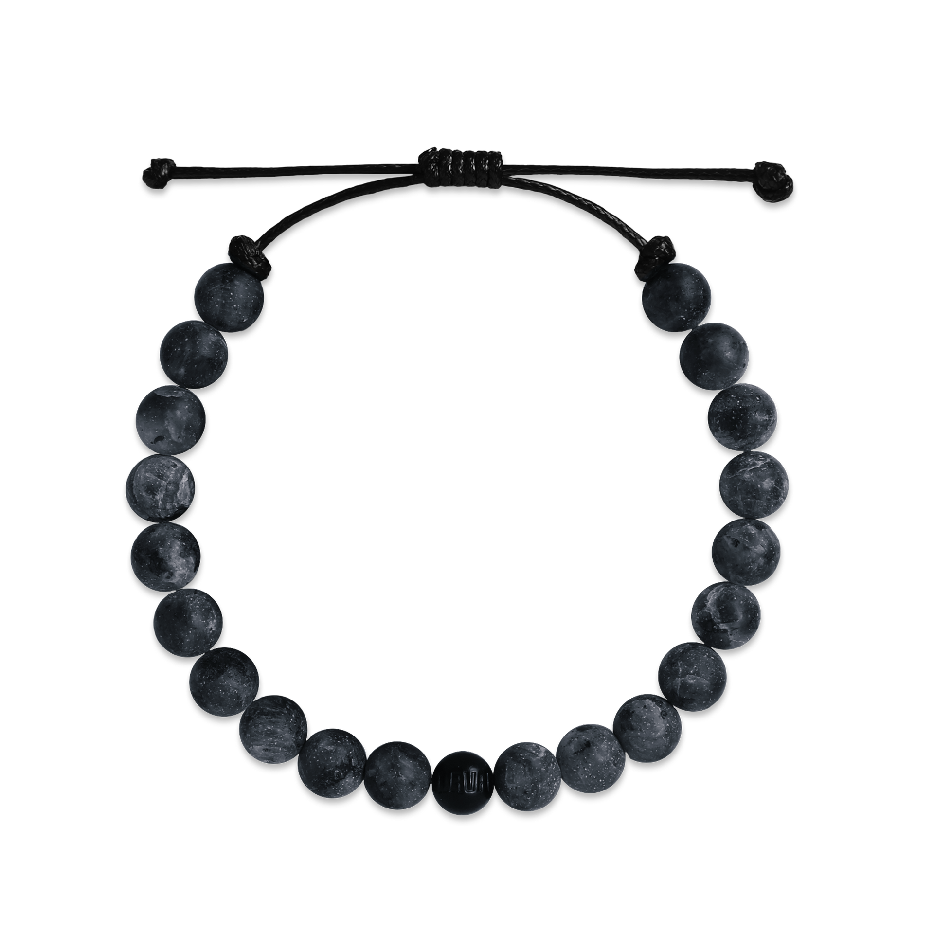 Gray Matte Labradorite Adjustable Pull Bracelet - LAB-8MM