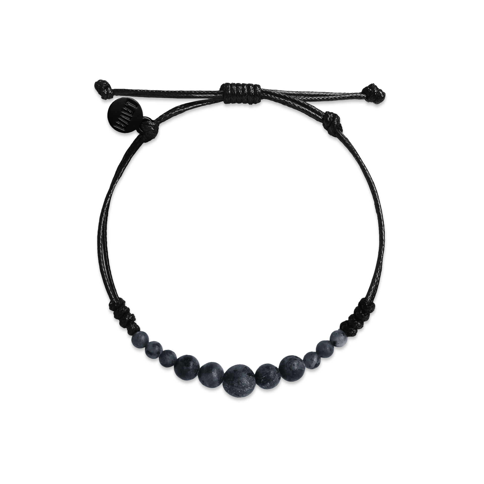 Gray Labradorite Bead Pull String Bracelet - LAB-STR10